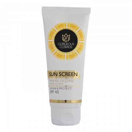 Gorgeous Cosmos Sunscreen Lotion UV A & B Protected SPF 40 Mineral Oils Free Paraben free 100 Ml