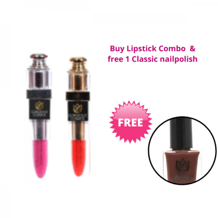 Buy Lipstick Combo & you will get free 1 Classic nailpolish